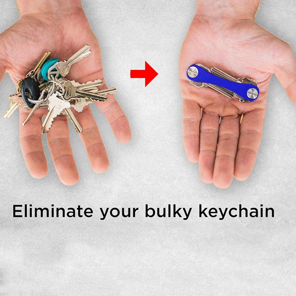 Key Chain Wallet Metal Aluminum Key Box Compact Clip Storage Outdoor Keychain Compact Decorative Organizer Holder Outdoor
