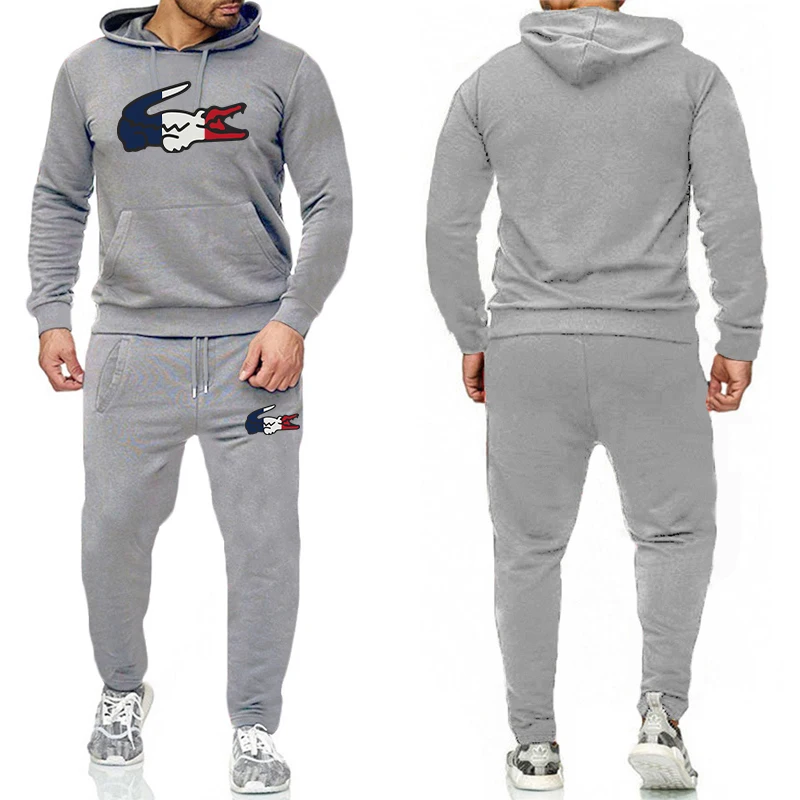 2022 New Arrival Men's Sport Wear Hoodie&Sweatpants High Quality Solid Color Hooded Longsleeve Jogging Suit Male Brand Tracksuit mens loungewear sets