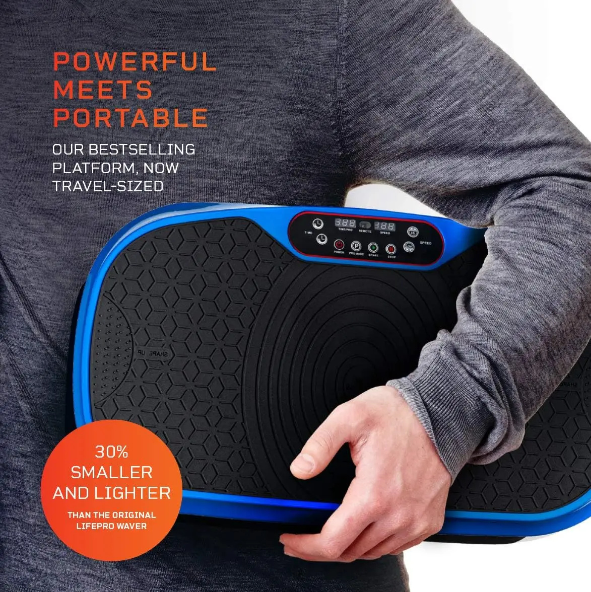 Mini Vibration Plate-Whole Body Vibration Platform Exercise Machine-Home & Travel Workout Equipment for Weight
