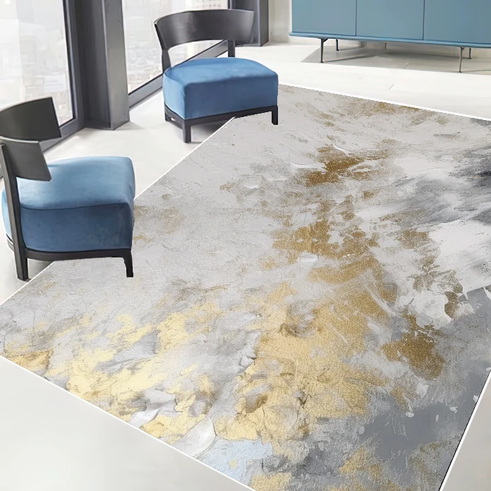 

Ins Modern Carpet Room Decor Gold Home Decoration Luxury Coffee Tables Mat Soft Carpet for Rooms Large Area Rugs Bedroom Bedside