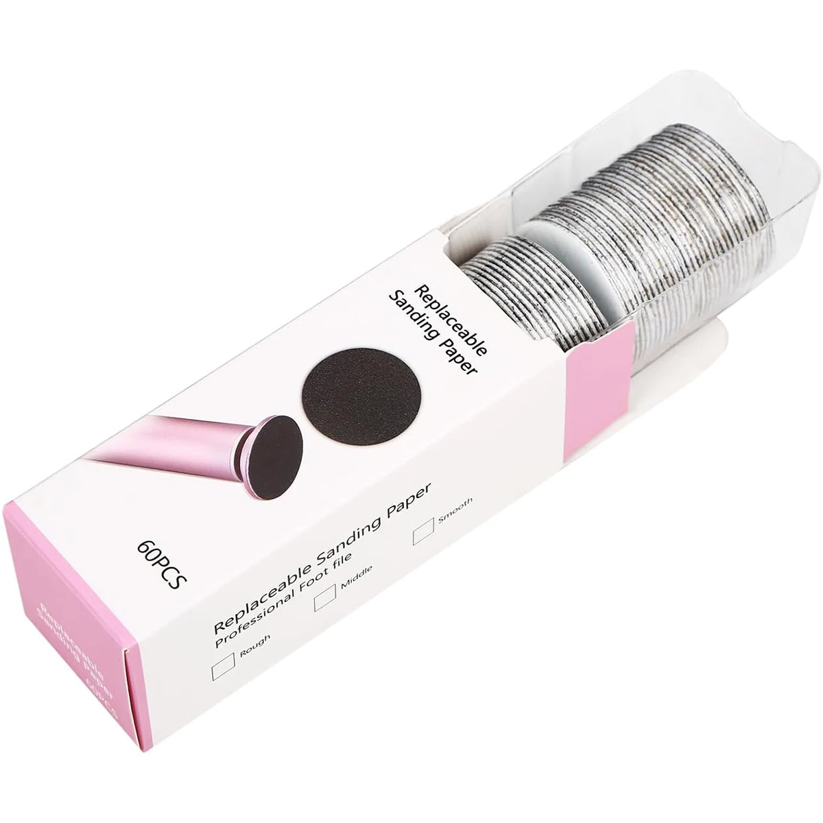 Foot sanding paper 43mm 60pcs/box for electric nail file cuticle callus pedicure