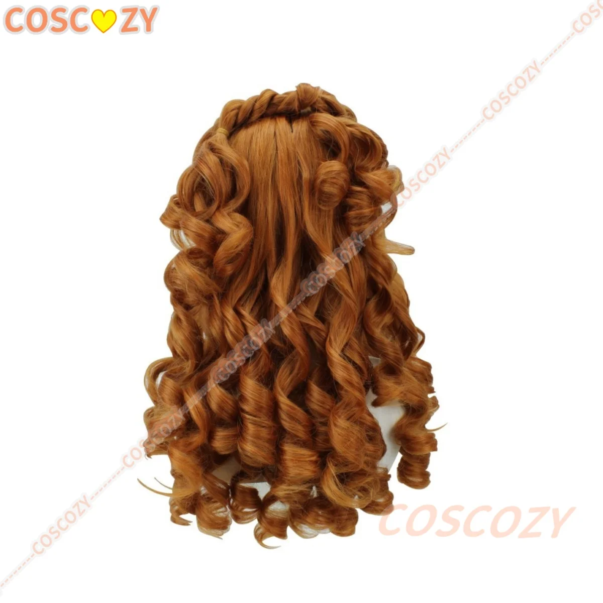 Perruque Cosplay Femme Longue Marron Bouclée - Style Agnes DeMille - Pour Déguisement, Carnaval, Halloween, Fête