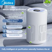 Purificateur d'air de bureau portable Midea avec filtre HEPA et technologie d'ions négatifs, élimine les odeurs de formaldéhyde, la fumée, la poussière et les particules 1