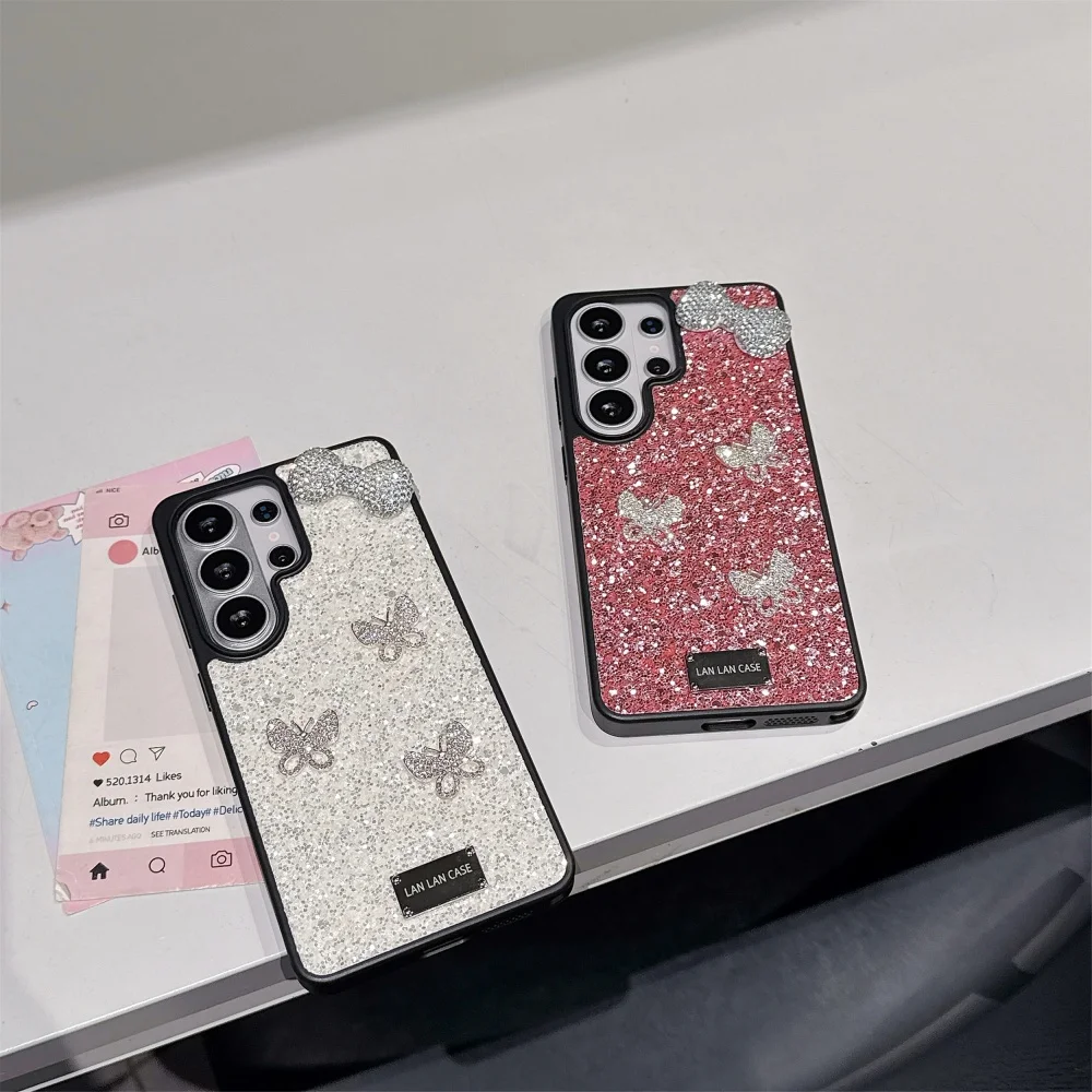 Luxury Glitter Rhinestone Bow Phone Case Cover