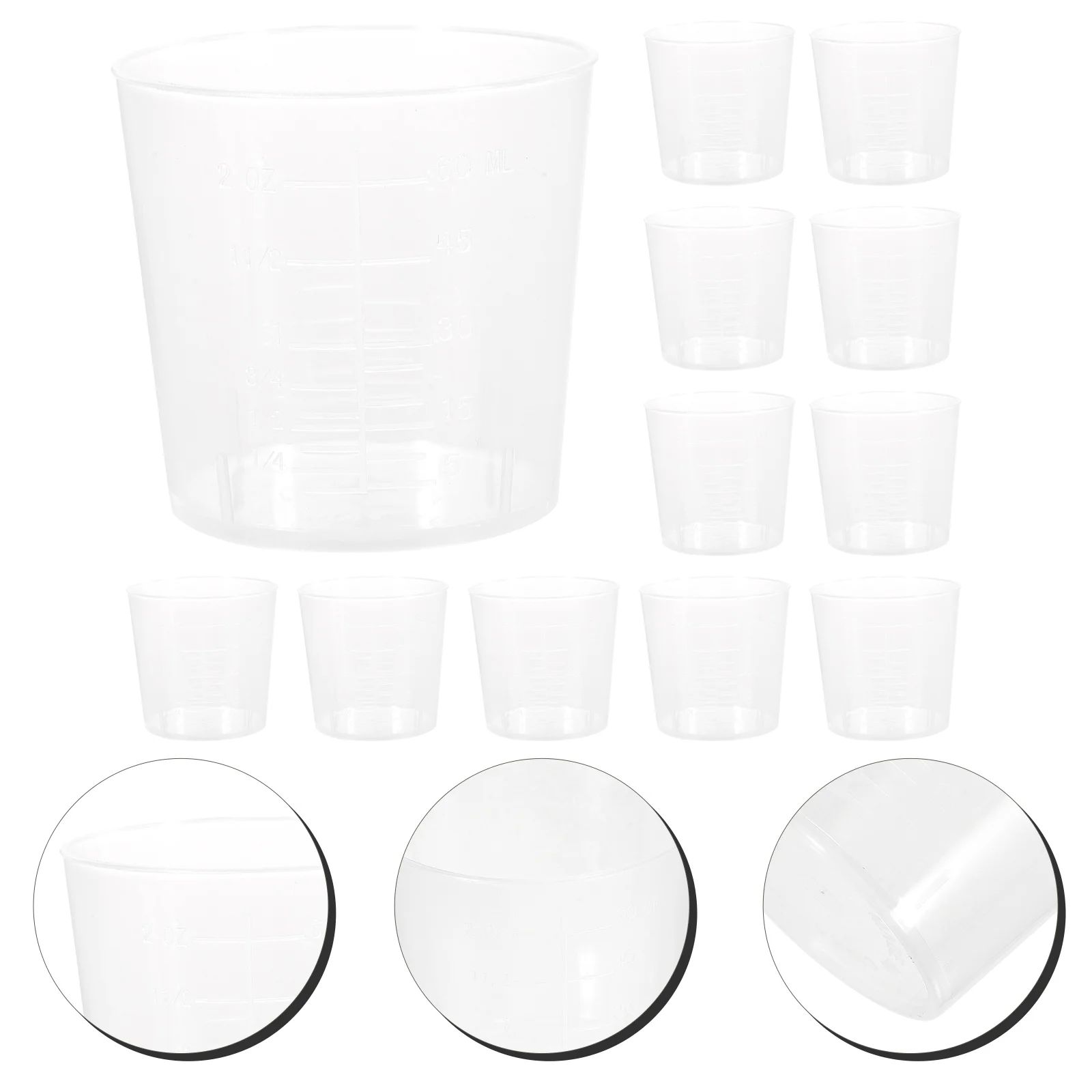 

10/20/25pcs Plastic Graduation Beakers Measurement Beaker Measuring Cups And Cooking Liquid Container Paint Mixing Cup