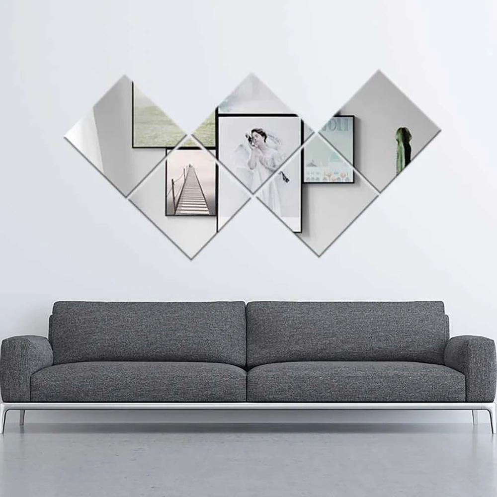 40X40cm Wall Mirror Sticker Flexible Art Mirrors Acrylic Mirror Bathroom Wall Decoration Stickers Self-adhesive