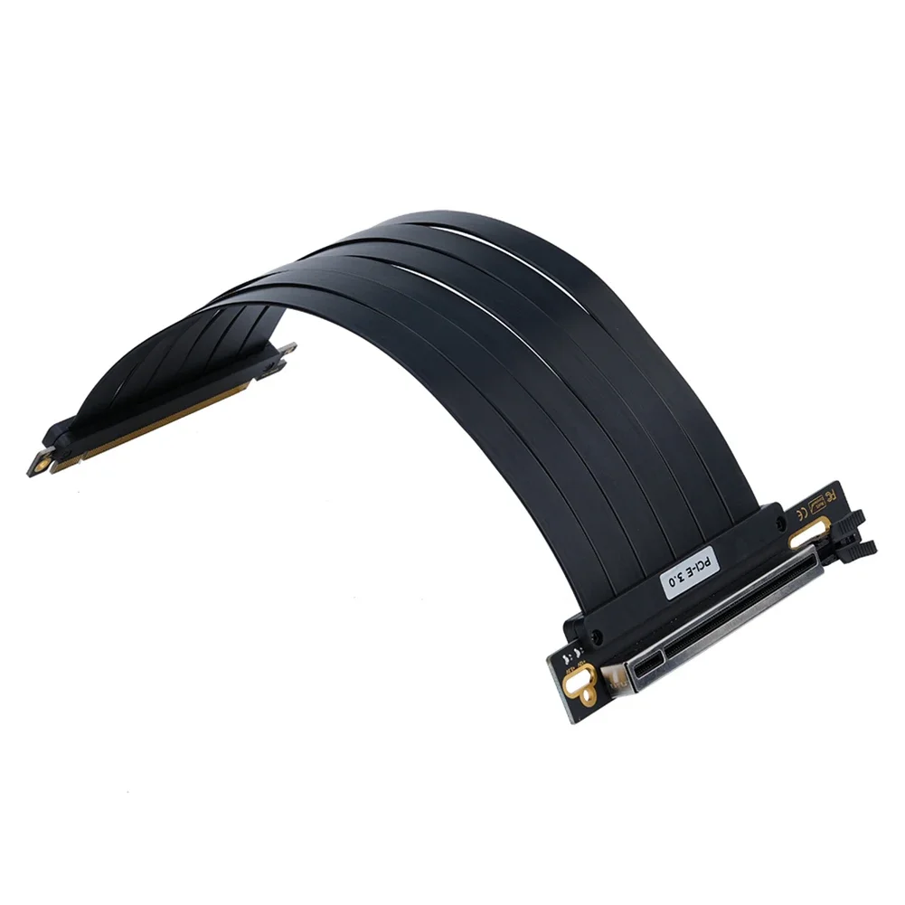 High-Speed Flexible PCIe Extension Riser Cable with 90° and 180° Angles (Available in Multiple Lengths)