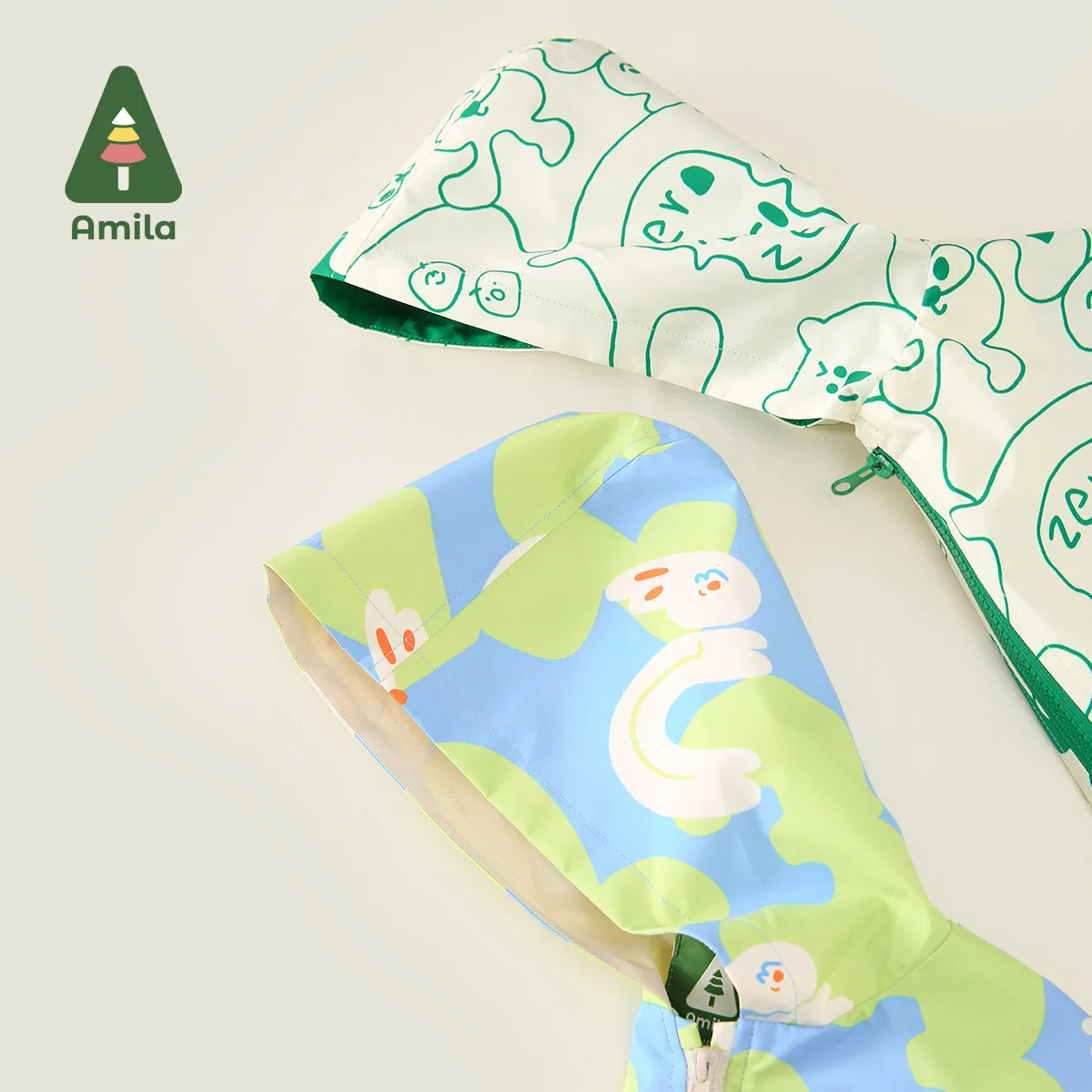 Baby Jacket 3-in-1 Waterproof Windproof Printed Coat