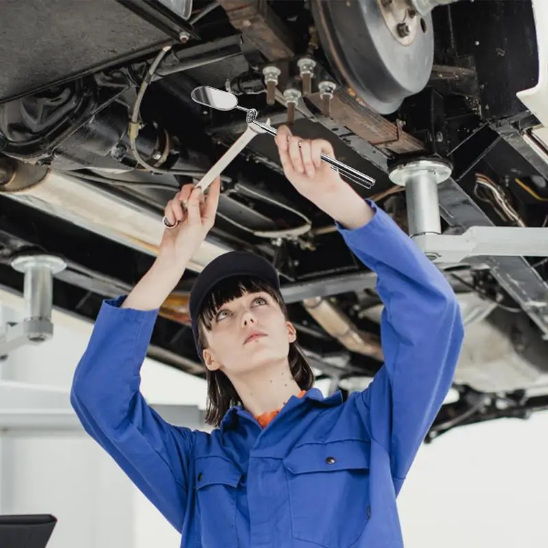 기계 공구 검사 거울, LED 조명, 360 도 각도, 확대 검사 거울, 자동차 수리 감지 도구