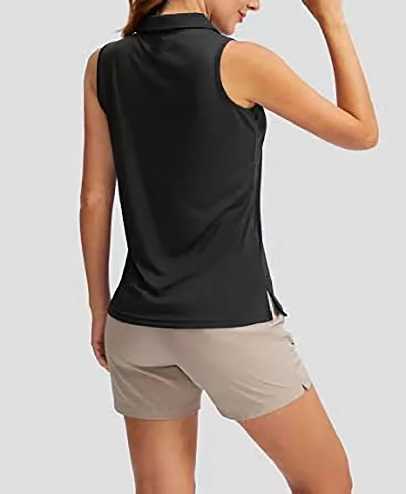 Golf Tennis Polo T-Shirts Women Sleeveless Turn-down Collar Breathable Sport Vest Badminton Workout Active Tank Tops Sean Tsing&reg;