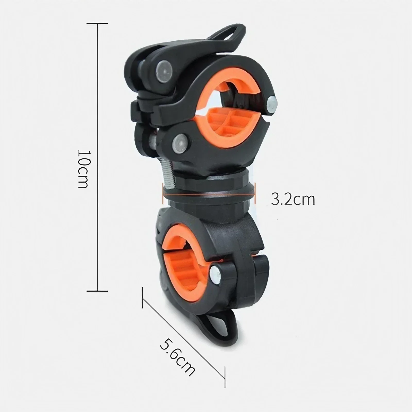 Description Picture 4 of item360 Rotating Bike Flashlight Clip Bicycle Light Holder Mount Bracket for Cycling Accessories Bike Parts Quick Release Fixing
