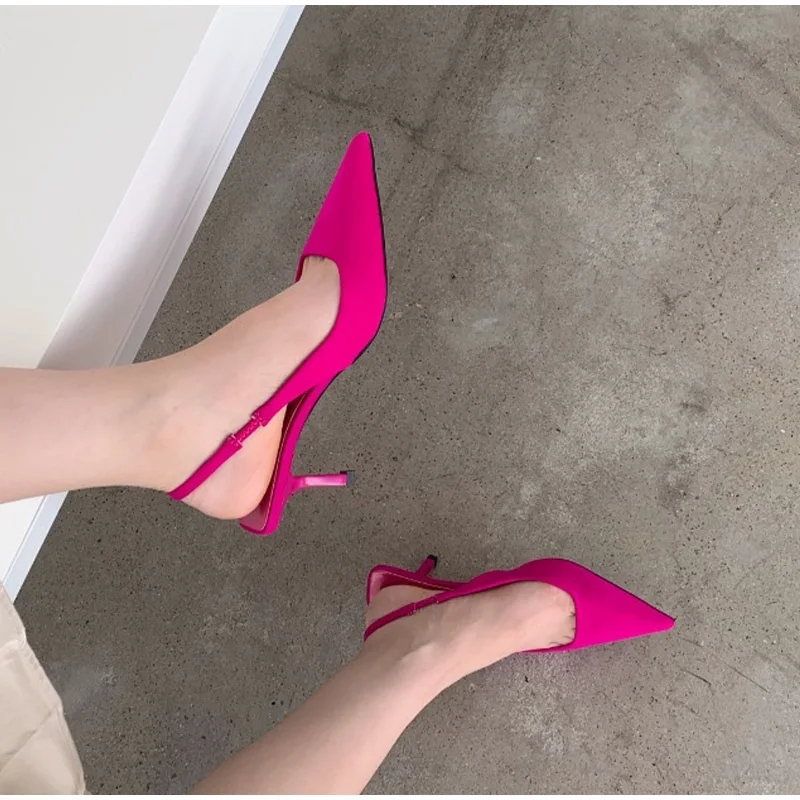 Vanessas women’s sandals summer ladies shoes party wedding pointed toe slip-on female sandals