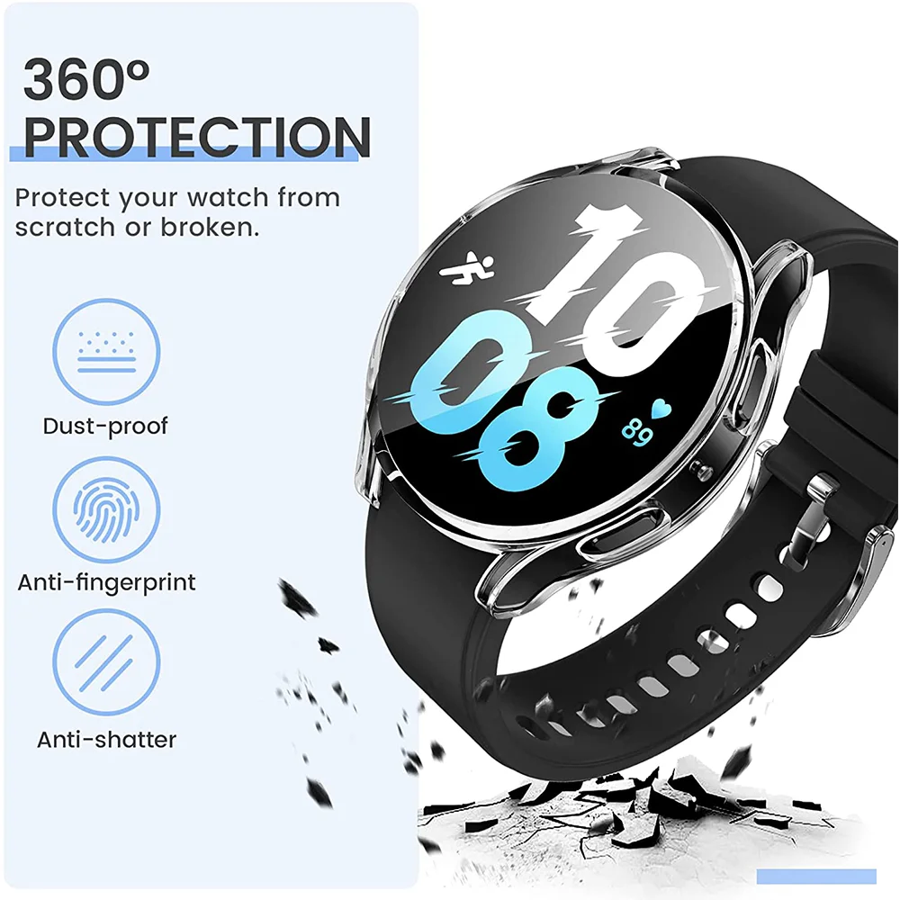 Durable TPU Full Screen Protector Bumper for Samsung Galaxy Watch - Soft Protective Case