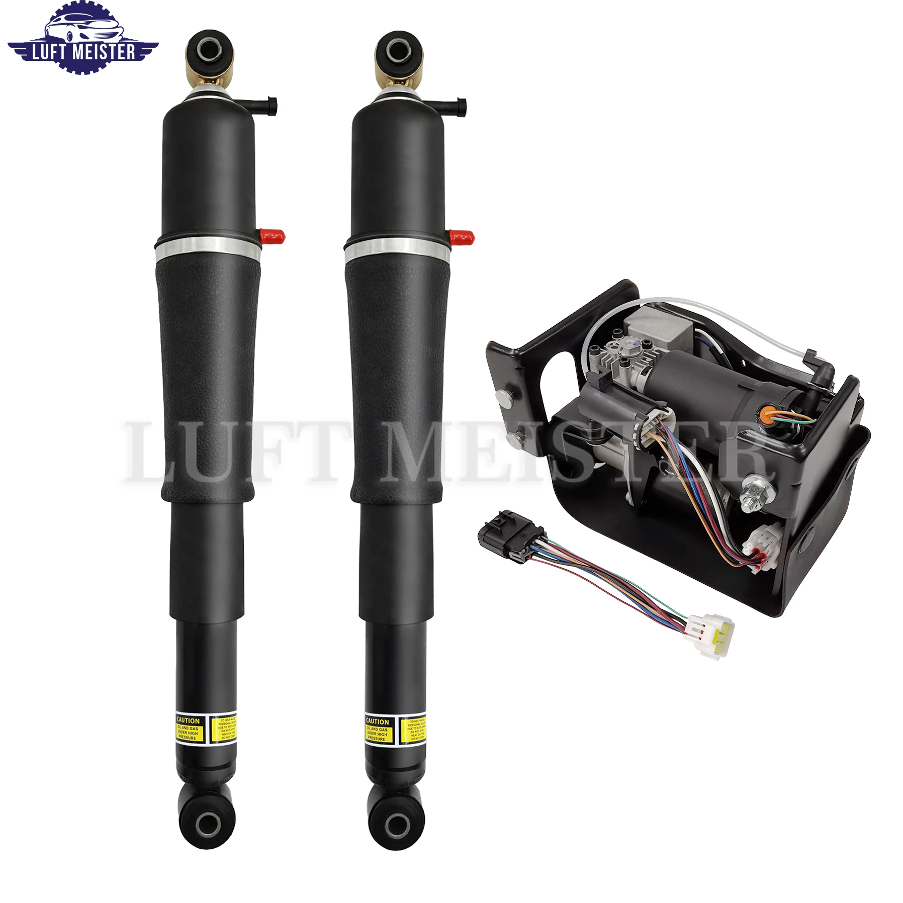 

25979391 15254590 Air Suspension Pump&Rear Shock Absorber for Cadillac Escalade/Chevrolet Avalanche Suburban Tahoe/GMC Yukon