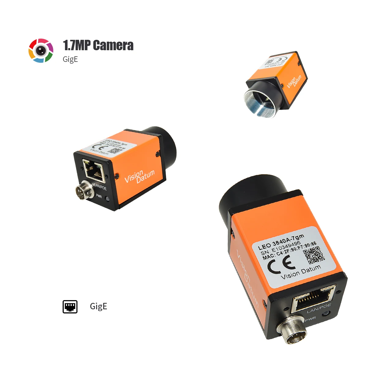 

Factory High Speed 1.7MP CMOS GigE Machine Vision Area Scan Camera for Automation industrial