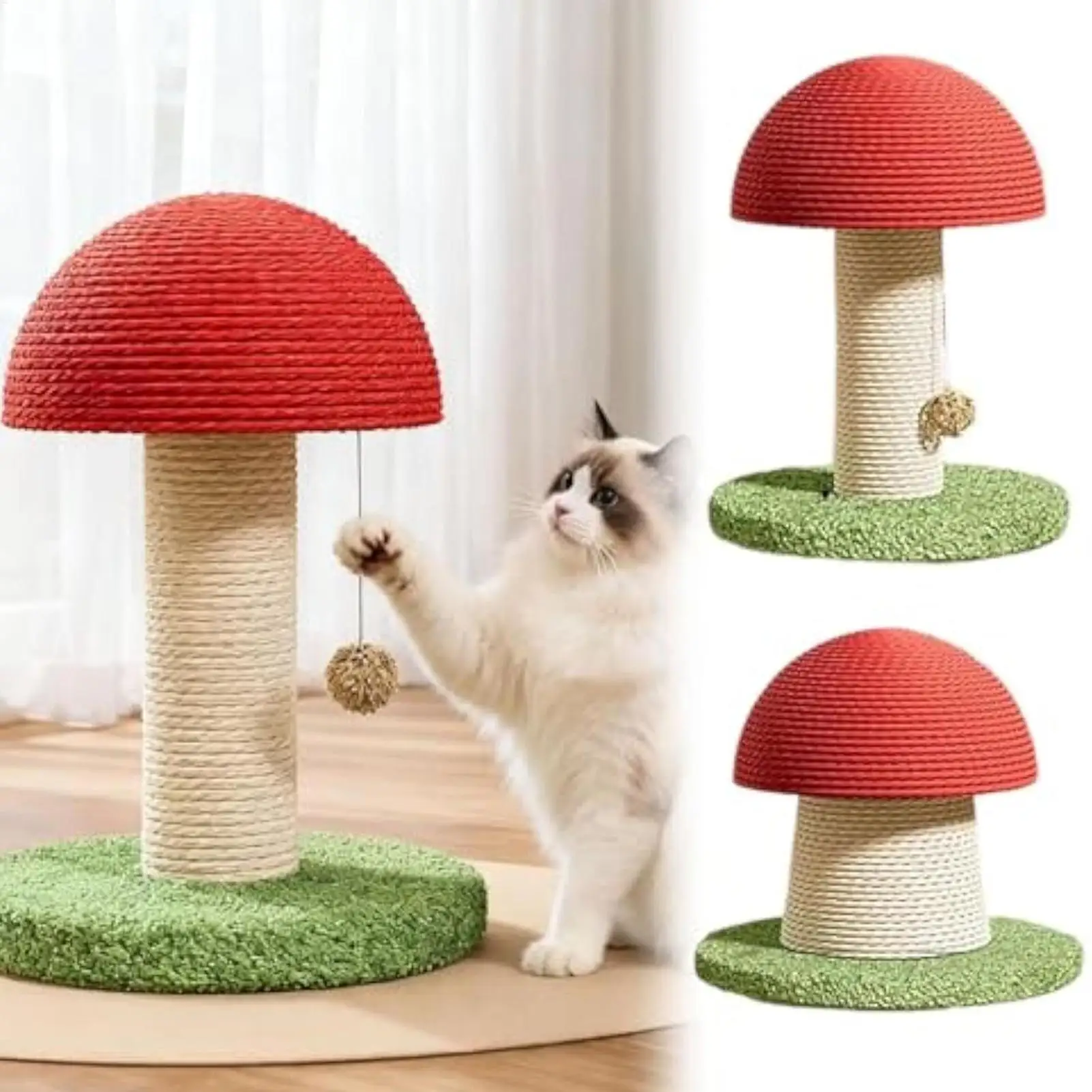 Scratching Post for Cats Sisal Mushroom Modern Tall Scratching Post for Cats for Kitten Exercise Mental Stimulation Physical Scratching Post for Cats Sisal Mushroom Modern Tall Scratching Post for Cats for Kitten Exercise Mental Stimulation Physical