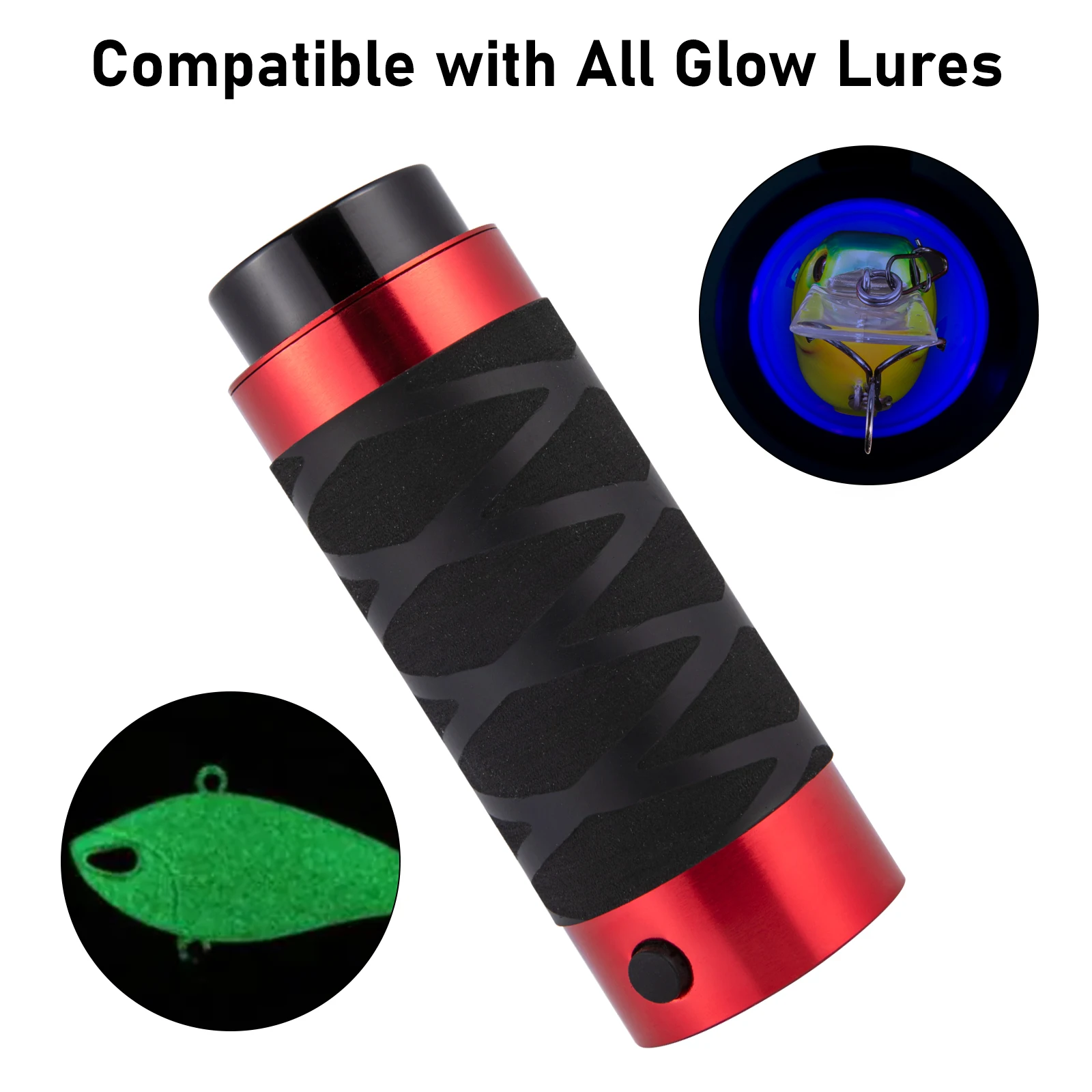 LED Glow Lure Charger UV Light for Glow in the Dark Lure Jig Soft Bait Hard  Bait Spoon Portable USB Chargeable 24 Hours Battery