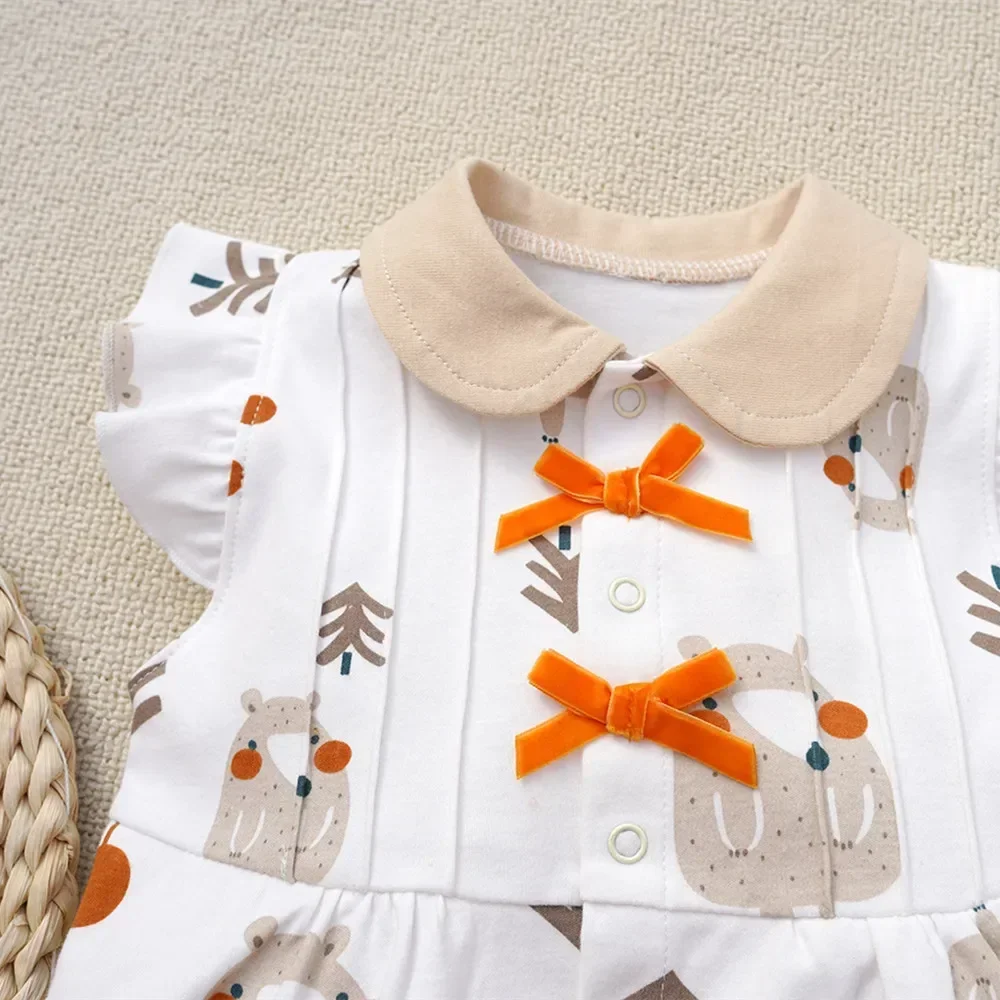 3-18M Baby girl clothes overalls 2024 newborn tops for summer short sleeve Onesies cotton rompers Comfortable baby jumpsuits 3