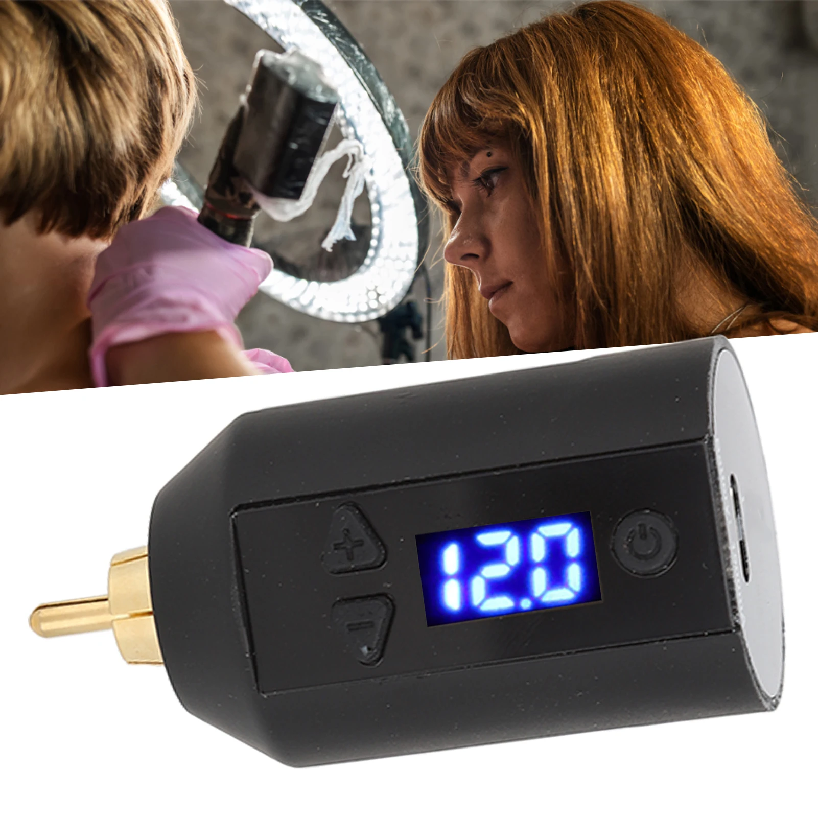 Tattoo Pen Power Supply 3‑12V USB Charging Adjustable Voltage Cordless