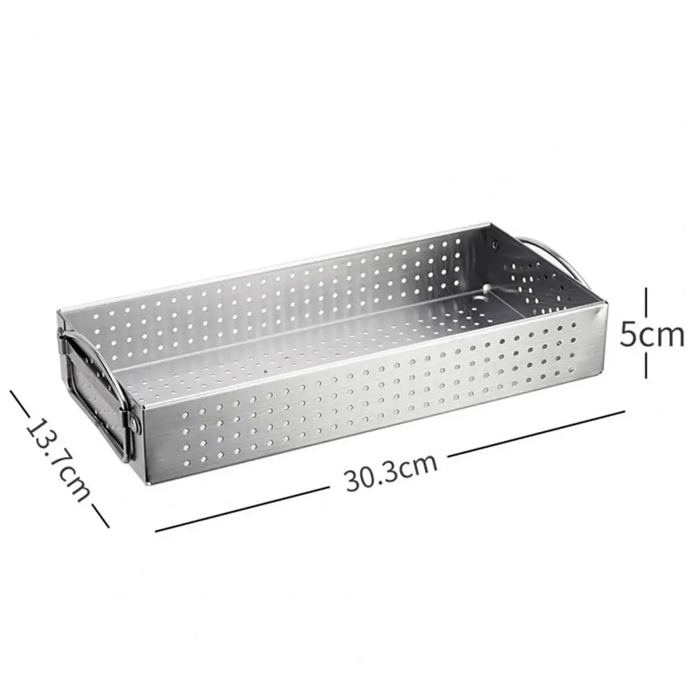 Fork Storage Frame Hollow Out Quick Drainage Metal Stainless Wire Tableware Storage Box Washable Cutlery Basket