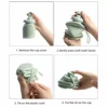 600ml Silicone Folding Bottle Adult Portable Reusable Plastic Cups Outdoor Travel Gym Water Bottle Motivational Drinking Bottle 3
