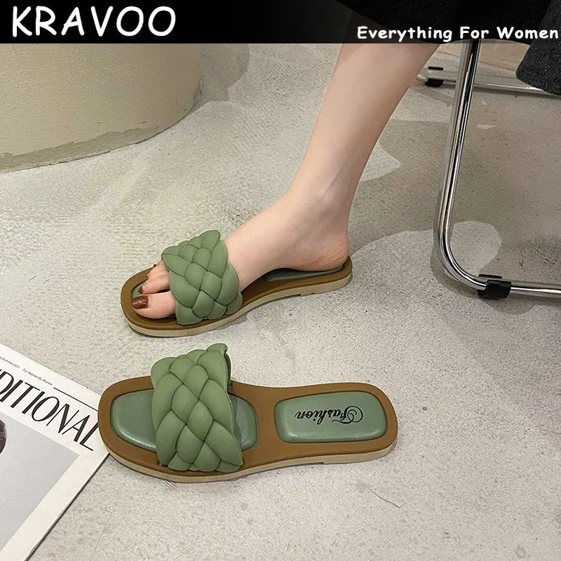 KRAVOO Sandals 2023 Women Open Toe Sandals Walking Solid Women