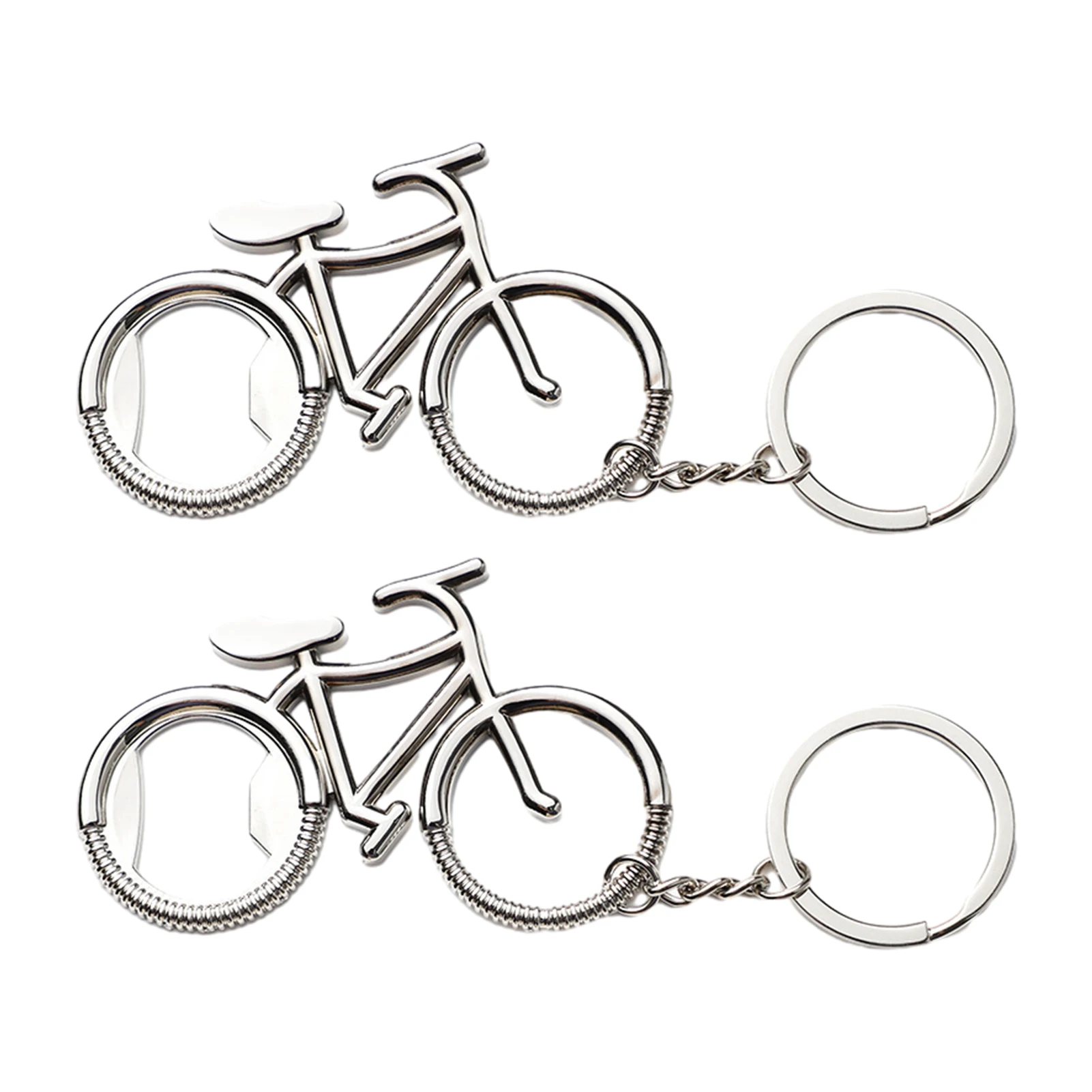 

2pcs Portable Wedding Gift Manual Anniversary Bicycle Shaped Party Bottle Opener Beer Metal With Key Ring Champagne Corkscrew