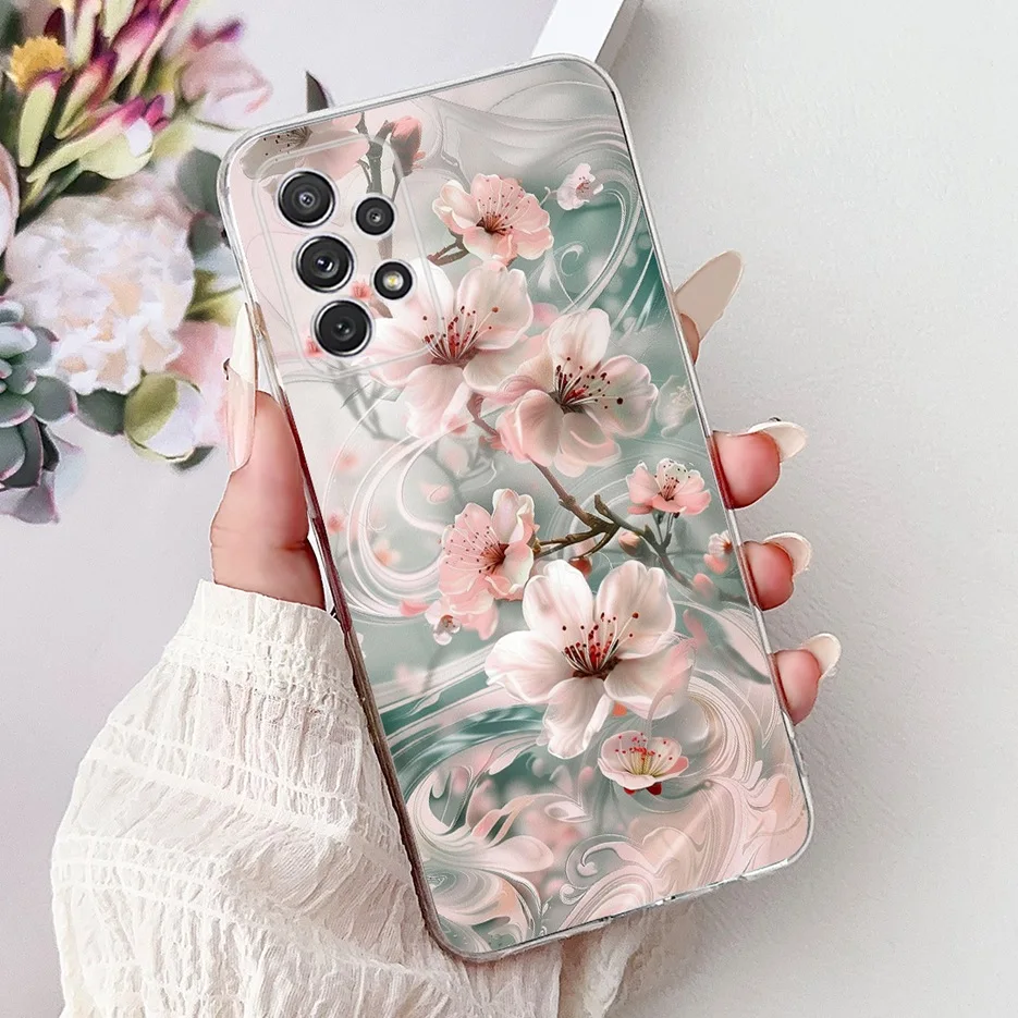 Luxury Floral Painted Soft Slim Phone Case - Elegant Design