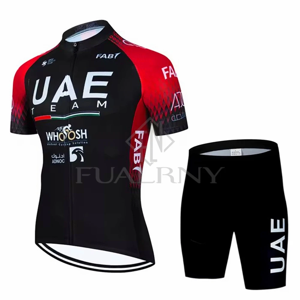 UAE Pro Bicycle Team Short Sleeve Ma&iacute;lllot Ciclismo Hombre Men's Summer Cycling Jersey Set Breathable Cycling Clothing Suit