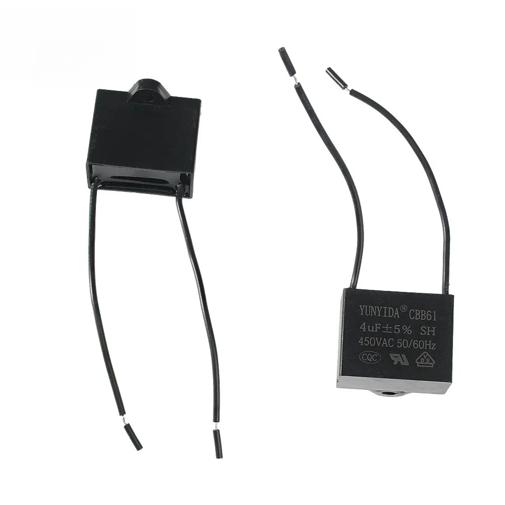 1/5PCS CBB61 Capacitors 450V Fan Starting Capacitors 0.8-10UF Run Capacitors CBB for Fan Motors Electrical Equipment