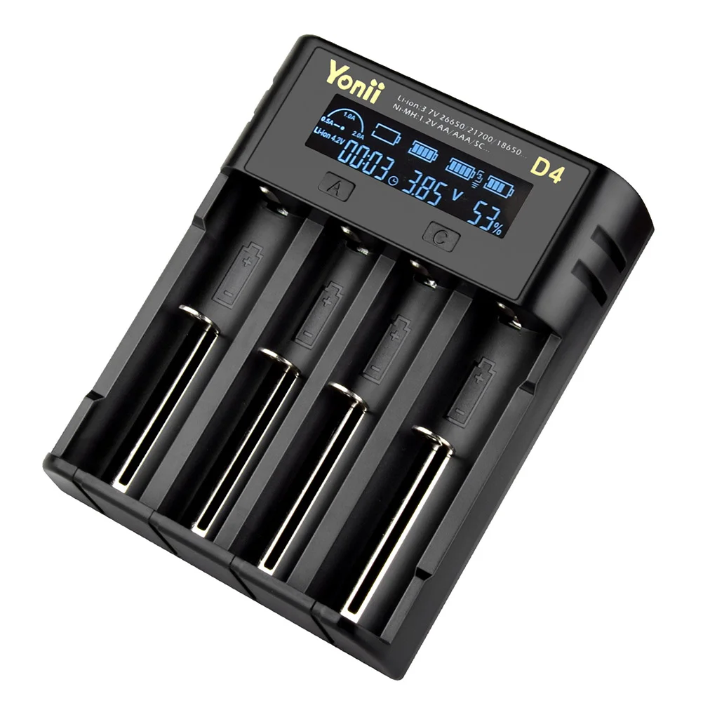 

Rechargeable 4 Bay LCD Display AAA F6 Fast with USB Inputs