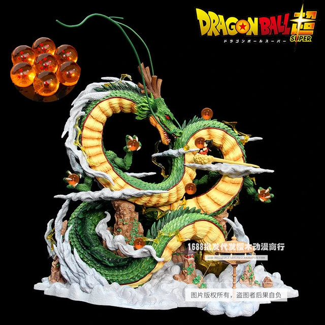 45cm Anime Dragon Ball Z Figure Son Goku Wish Dragon Shenron Action Figure  PVC Model Statue Collection Desktop Decoration Toys