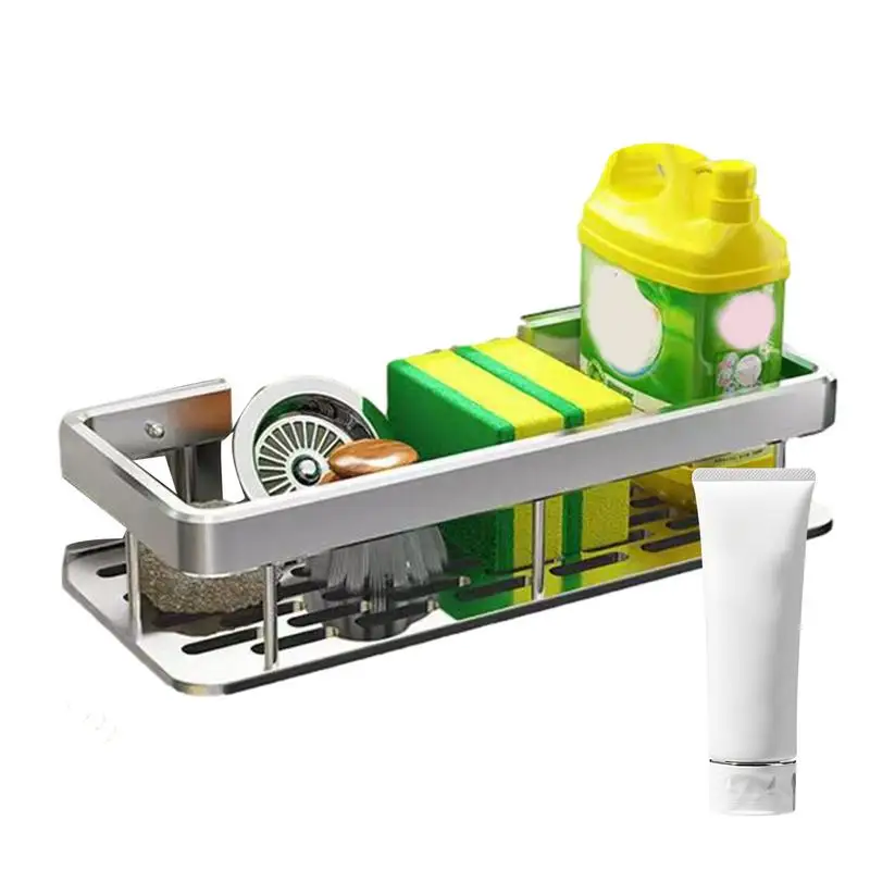 

Держатель для губки, органайзер для кухонной раковины, без пробивки отверстий, кухонная организация для кухни, туалета, квартиры, общежития