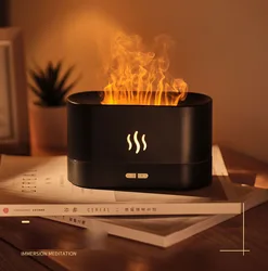 New Product Simulation Seven Color Flame Aromatherapy Home Desktop Office Atomized Air Humidifier