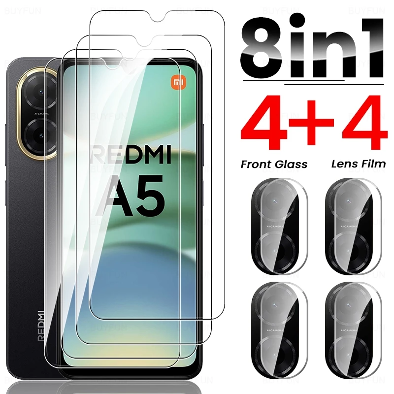 8-in-1 9H Tempered Glass Screen Protector and Camera Glass Film Set