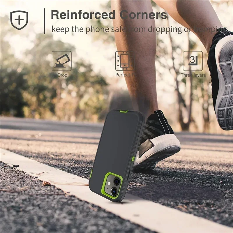 Hybrid Heavy Duty Armor Phone Case with Belt Clip Cover