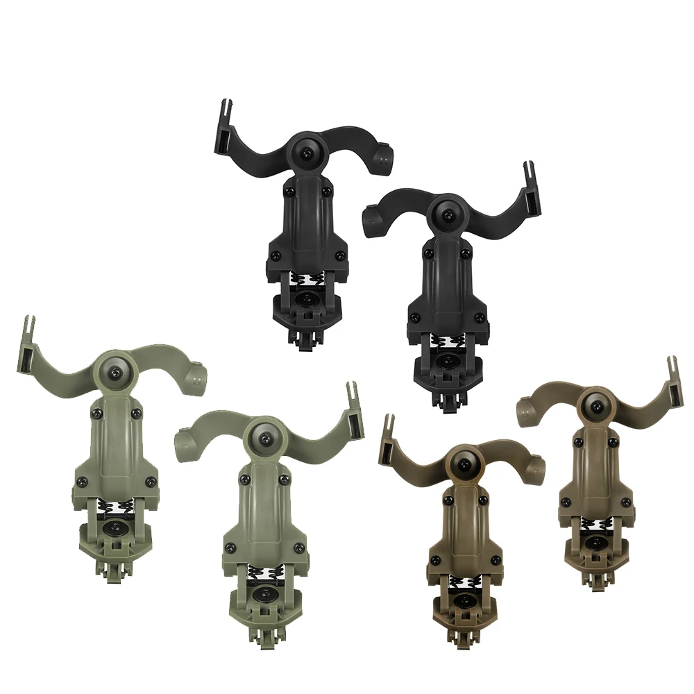 Shooting Headset Bracket Kit Multi-angle Rotation Helmet Rail Adapter Fit OPS Core ARC and Team Wendy M-LOK Rail Headphone Mount Tactical Headset Bracket Tactical Helmet Accessories Tactical Helmet Adapter