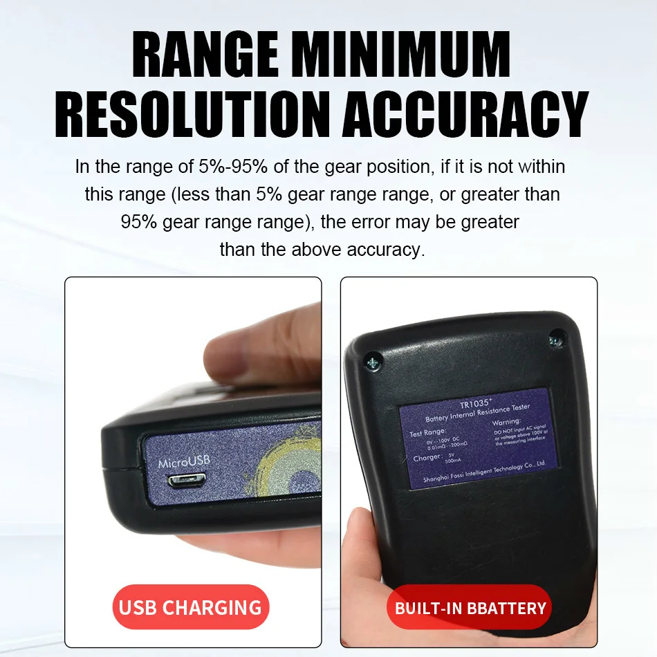 Upgrade YR1035 Original Four-line Lithium Battery Internal Resistance Test Digital TR1035 Electrical 18650 Dry Battery Tester C1