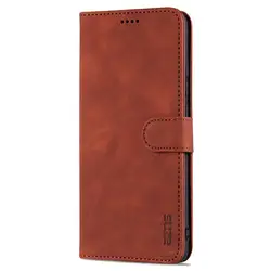 Premium PU Leather Flip Cover Fitted Case - High Quality Protective Phone Holster by AZNS for Nova 9 SE (YZSAS Brown)