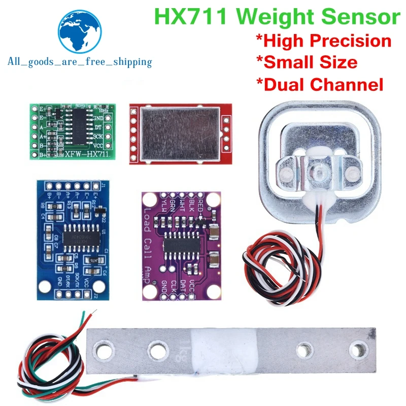 TZT Wägezelle 1 kg 5 kg 10 kg 20 kg HX711 Modul Gewichtssensor Waage Aluminiumlegierung Wägedrucksensor
