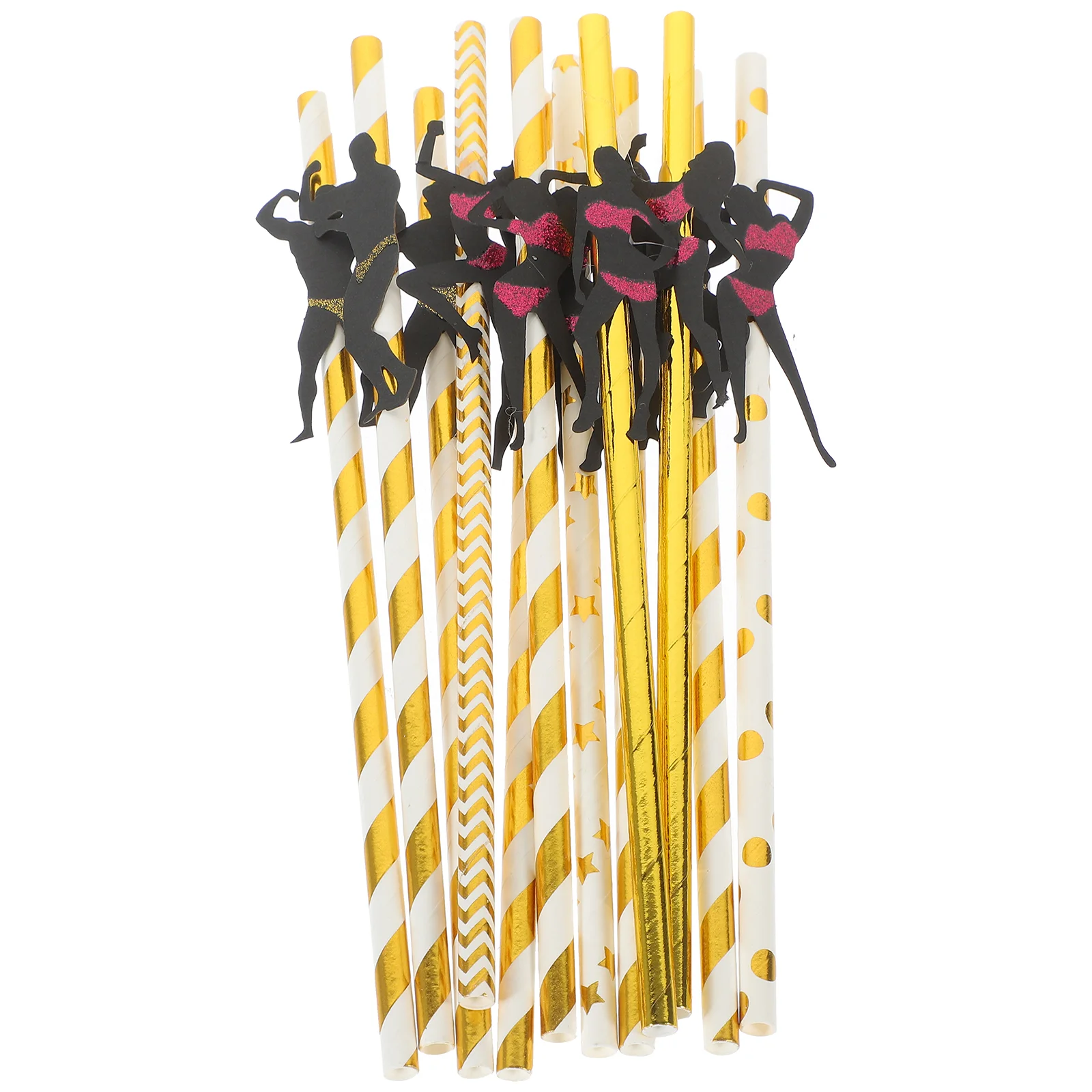 

Straw Cartoon Straws Bachelorette Decors Juice Drinking Stripper Dancing Men Beverage
