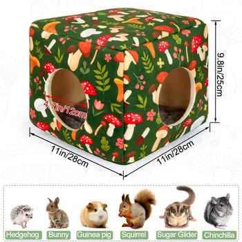 Guinea Pig Hideout Washable Guinea Pigs Hiding House Habitats Cozy Bunny Rabbit Bed for Small Pet Hamster Chinchilla Accessories 2
