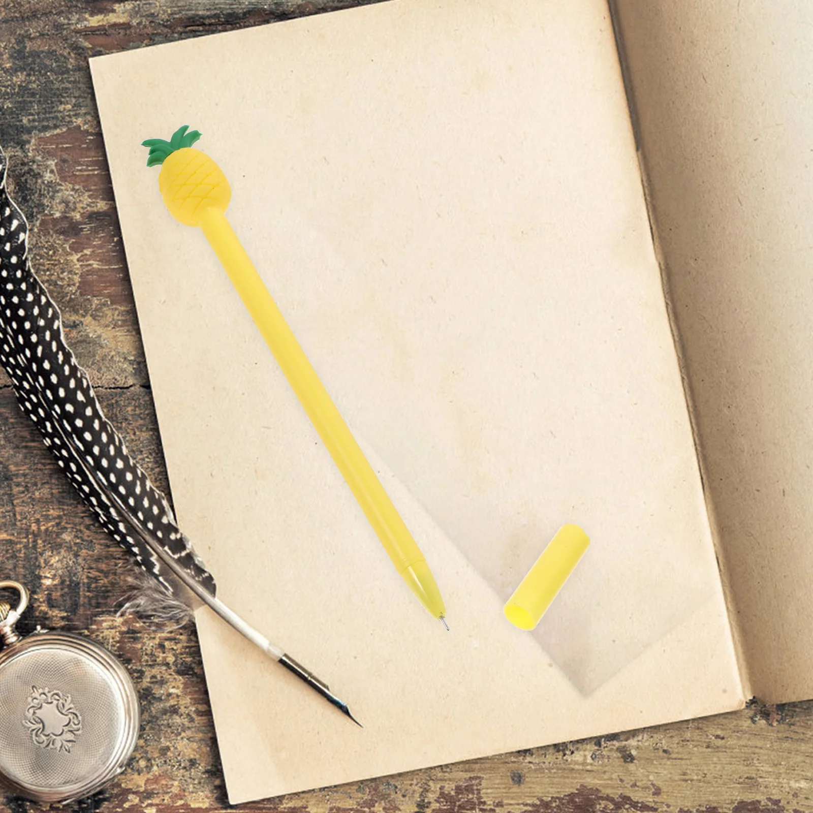 12 Pcs Pineapple Pen Writing Shaped Gel Pens School Supplies Students Stationery Office