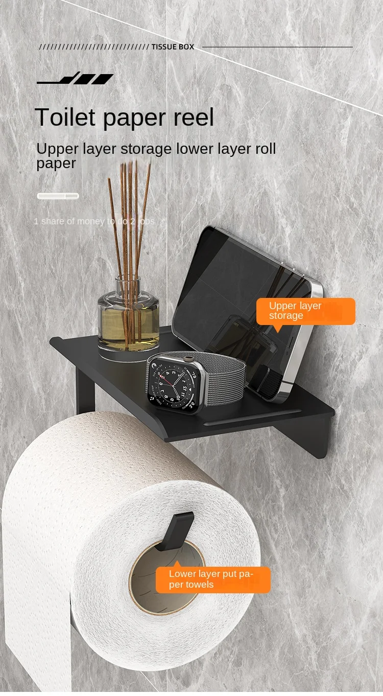 Description Picture 4 of itemToilet paper box, roll paper towel holder, non perforated mobile phone toilet paper holder, drawer paper box, toilet paper stora