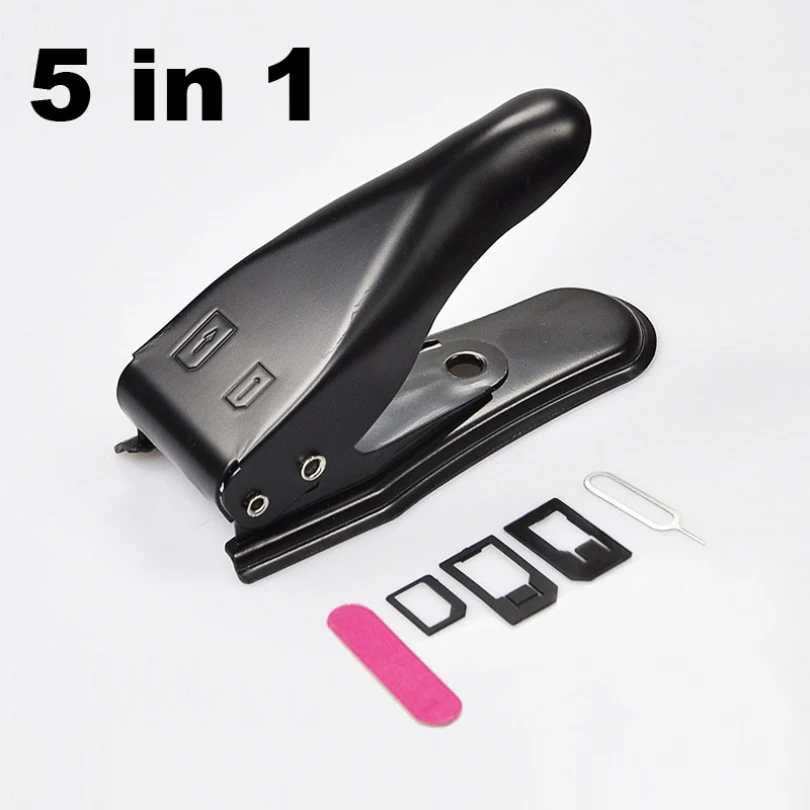 2 in 1 Precise Fit Easy to Operate Multifunctional Micro SIM Card Cutter with Micro Standard Sim Adapters