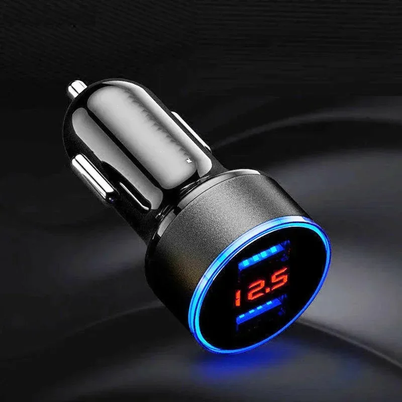 1/2/3/4Pcs 듀얼 USB 차량용 충전기 QC3.1A 고속 충전 어댑터 자동차용 시가 라이터 소켓 전원 공급 장치
