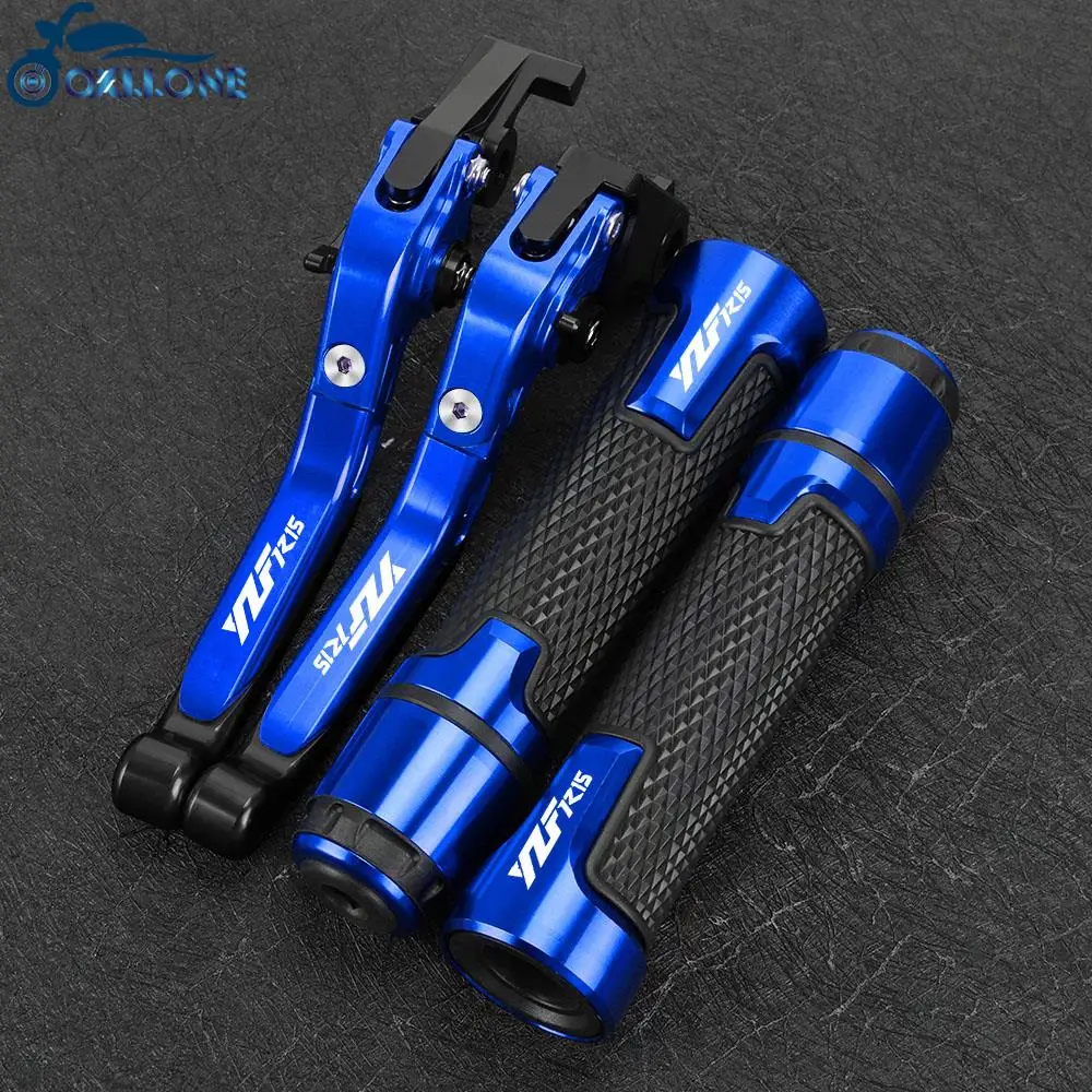 

FOR YAMAHA YZFR15 YZF-R15 2008-2023 2022 Motorcycle Accessories Adjustable Clutch Brake Lever Handlebar Grips Ends CNC Aluminum