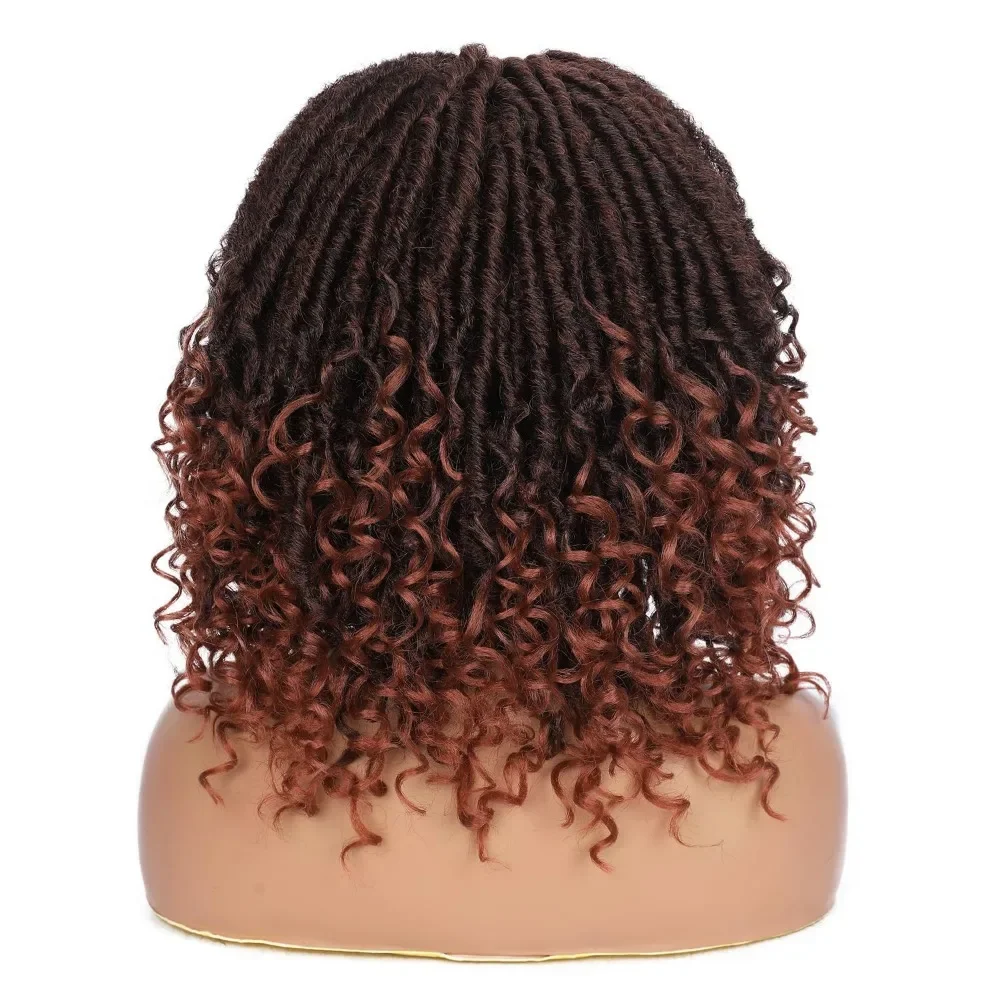 Dreadlocks Headband Wig Synthetic Braided Lce Silk Hairband Wig For Black Women Crochet Hair Tail Curl Dirty Braid Daily Use