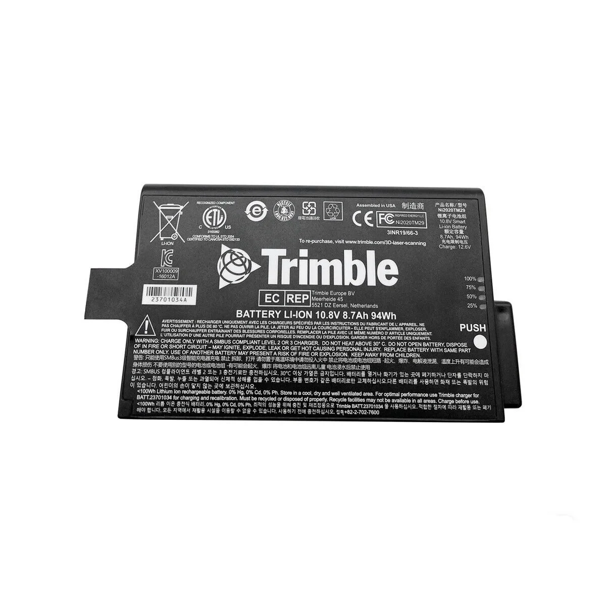 

Trimble VS2 VS3 VM3 VM4 VM6 VM8 V24E Analyzer Detector Battery NI2020tm29 Battery