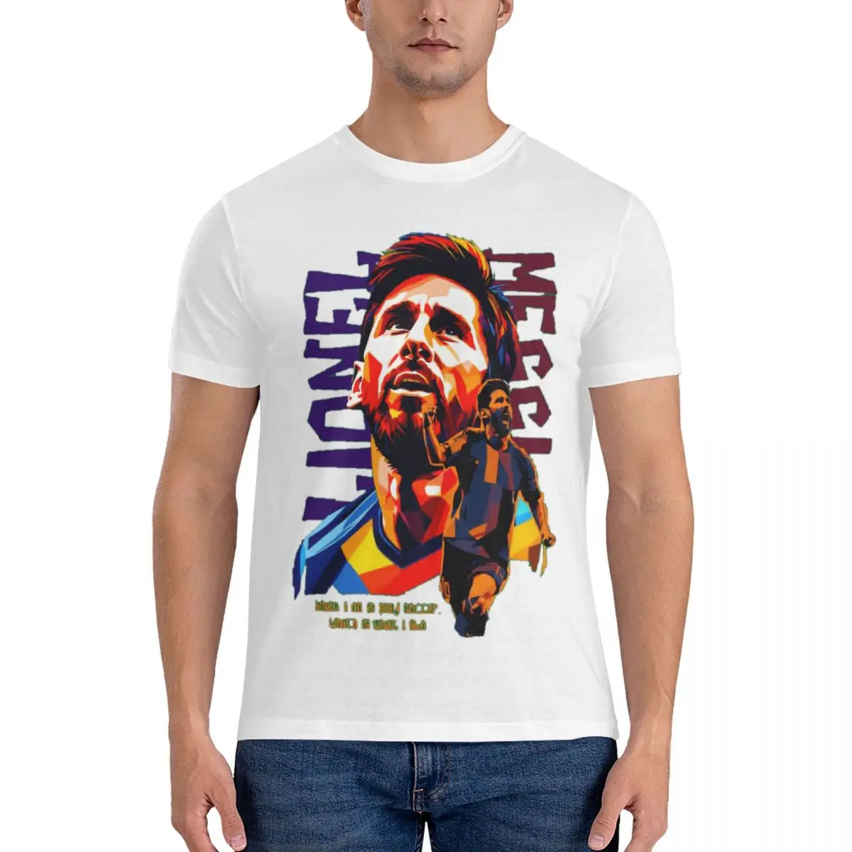 Celebration Gost E Andrmuslims E Messi E Argentina No.10 Goat Caricature 97 Tees T-Shirt Grafica Casual Harajuku Activity